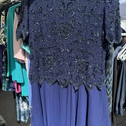 Blue Sequin Dress 