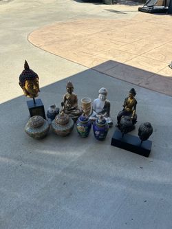 Buddha and vase decor