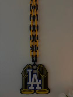 LA Dodgers Fan Chain Necklace back to back champions