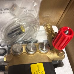 VEVOR Pressure Washer Pump, 4400 PSI, 4.0 GPM, 1" Shaft Horizontal Triplex Plung