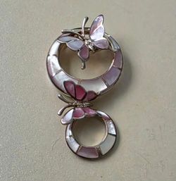 925 butterfly dangling pendant