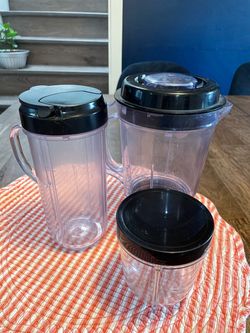 Magic Bullet Blender Cups and Pitchers Set with Lids