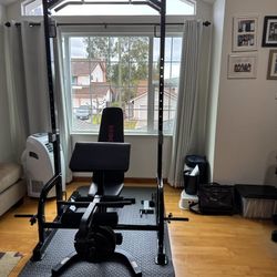 Bench Pull Up And Leg Workout Equipment Excellent Condition 