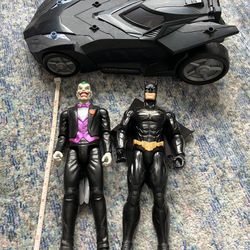 Batman, Joker, Batmobile