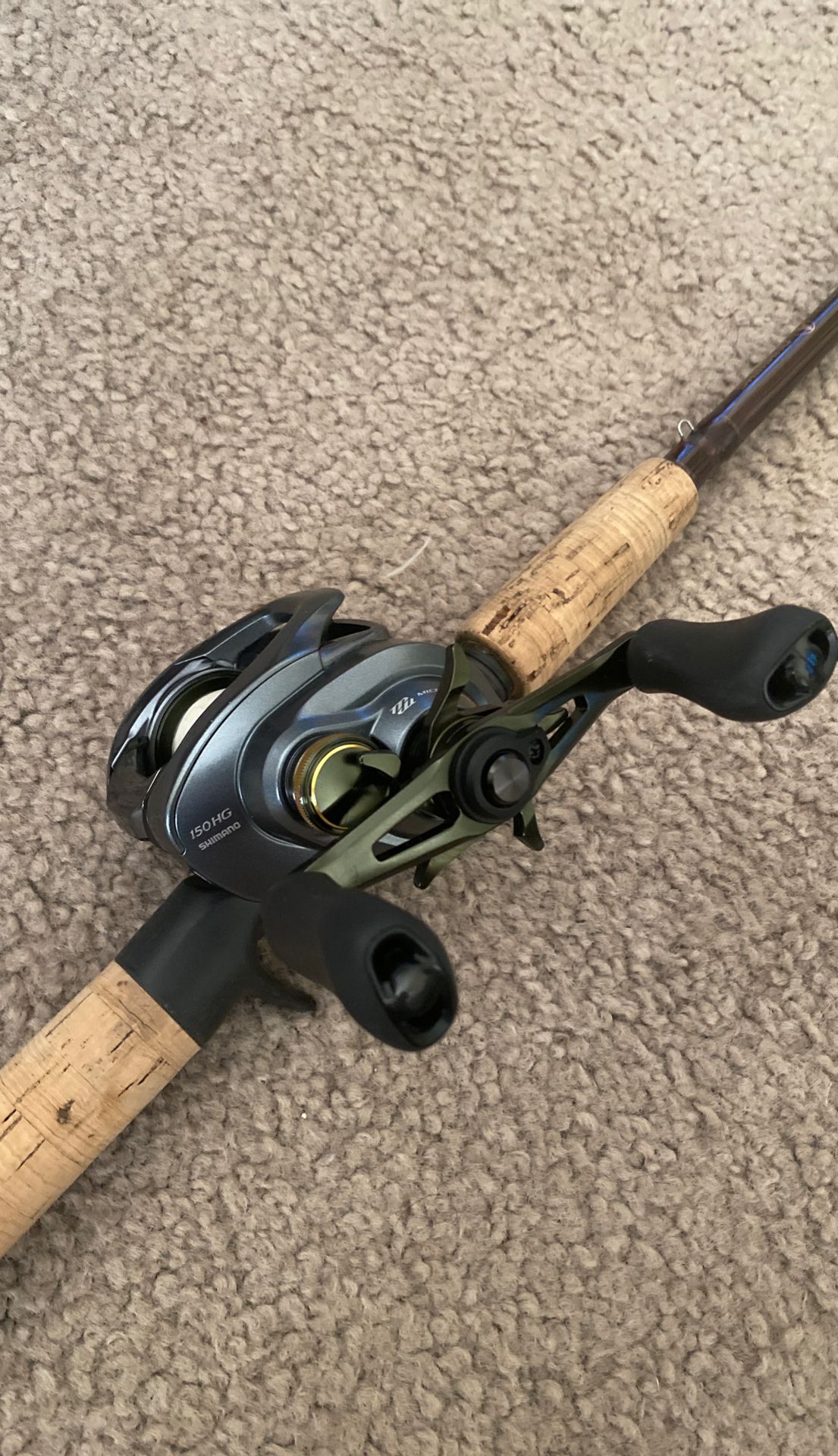 Shimano curado DC reel and V rod fishing combo