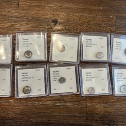 Ottoman Empire Silver Coins – Lot of 10 (Turkey AR Para, Attributed)