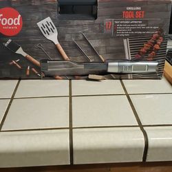 New In Box Grilling Tool Set With Digital Temperature  Fork. Box A Little Torn But Its New Never Used.