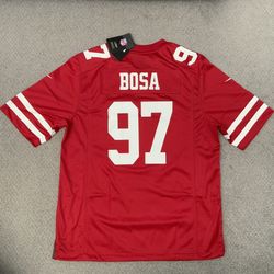 Nick Bosa On Field Nike Jersey Mens Size Large NWT