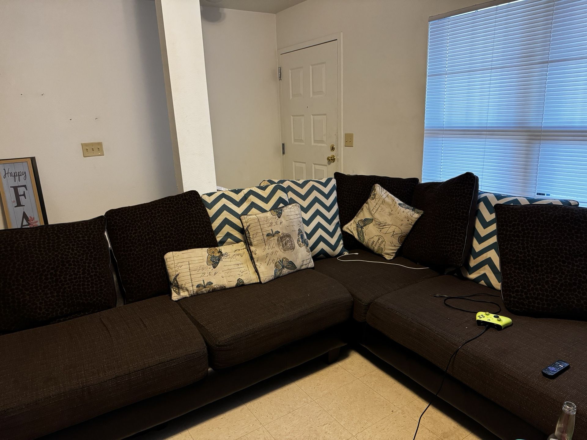 Brown Section Sofa