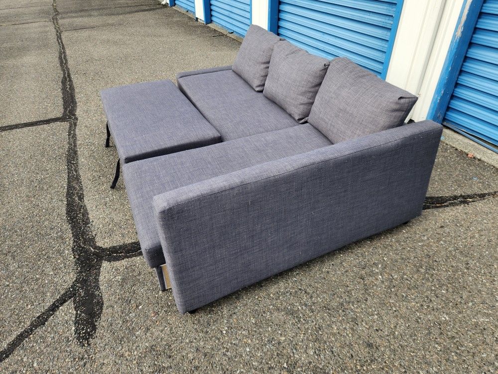 Sleeper Sofa With Lounge Chaise + Storage FREE DELIVERY