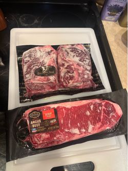 Steak Ribeye and Strip Steak