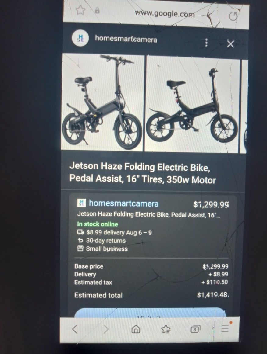 Jetson Haze Folding Electric Bike Pedal Assist 16"Tires,350w Motor