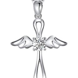 #1-6）Cross Silver Necklace