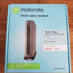 Motorolla 24x8 Cable Modem Docsis 3.0 1000Mb+ Model: MB7621 Xfinity Internet