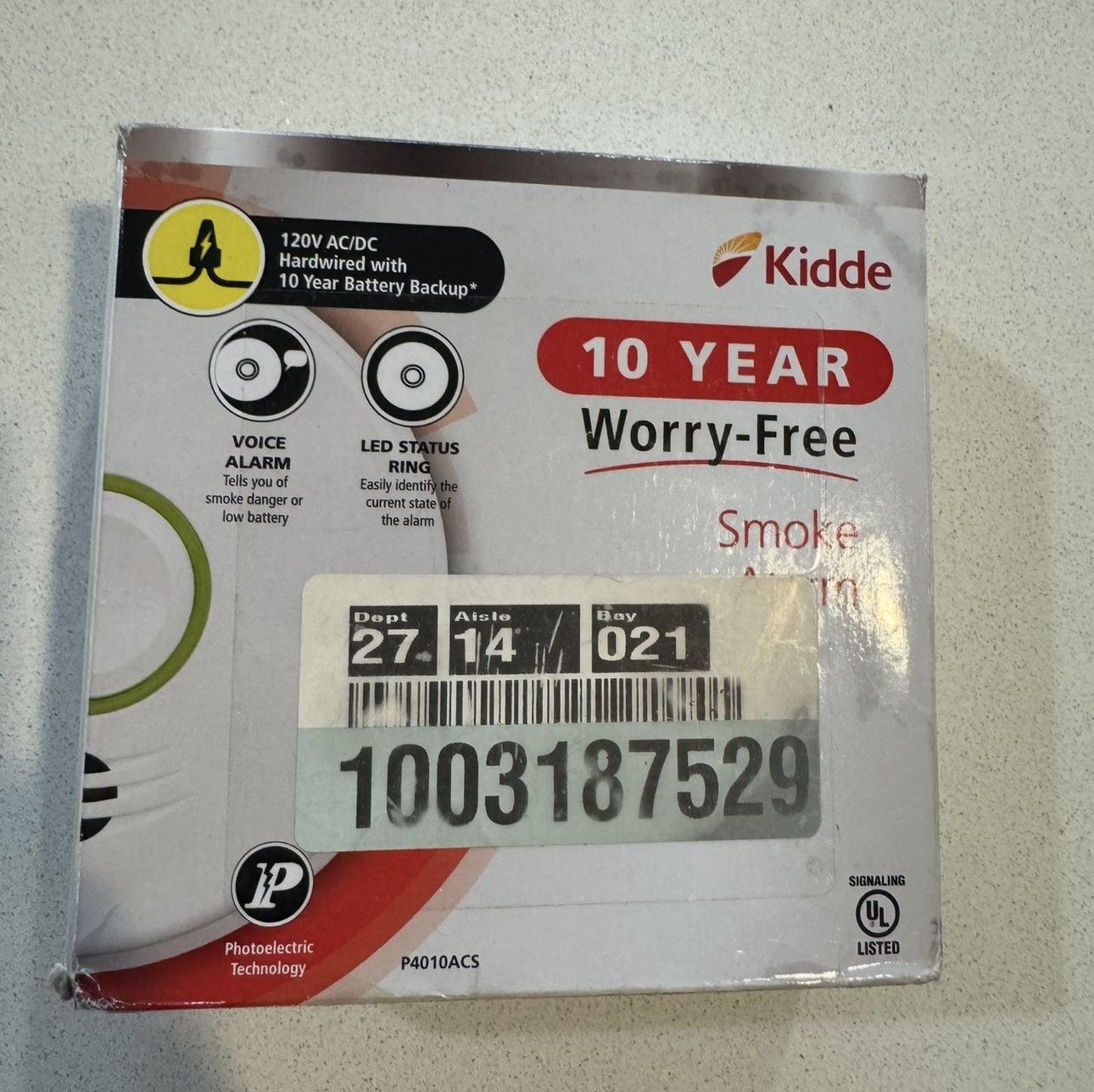Kidde Smart Smoke Detector, WiFi, Alexa Compatible Device, Hardwired w/Battery Backup, Voice & App Alerts & Carbon Monoxide Detector