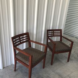 Bernhardt Brown Multicolored Side Chairs