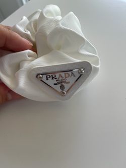 Prada Milano White Scrunchie