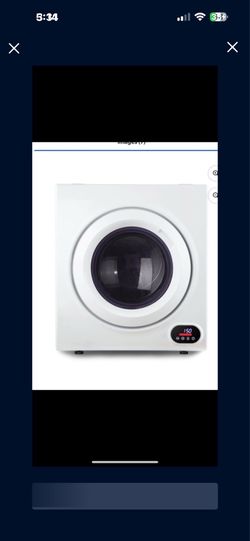 Simzlife 2.6 Cu. ft Compact Laundry Dryer Clothes Dryers with Four Drying Models, 23.6 in W, 27 in H