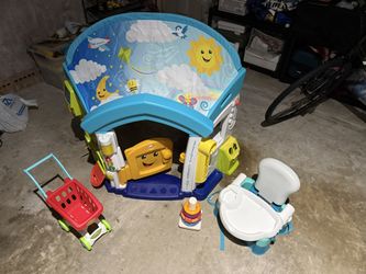 Fisher Price House, Booster Chair, Shopping Cart, Toy