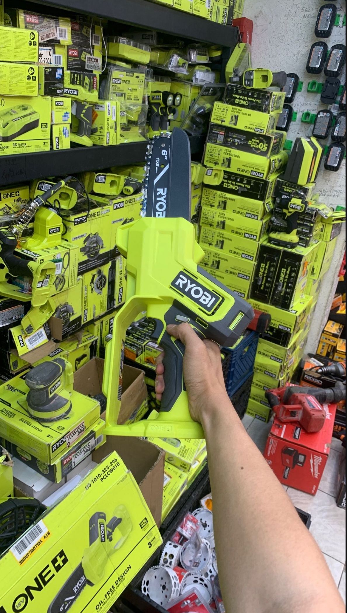 ryobi 18v cordless 6in chainsaw tool only