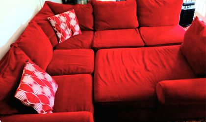 🔥 Klaussner Oversized Sectional Sofa + Ottoman - Must See!