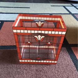 Plastic Faux Stained Glass Box 10”x11”x7””  