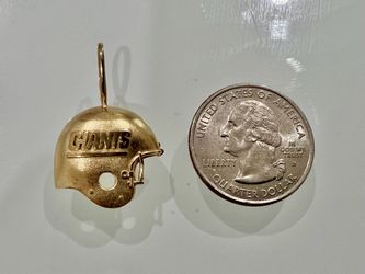 🏈 14KT Yellow Gold New York Giants Pendant