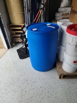 55gal  Blue Drum Empty