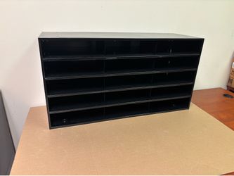 Mail Organizer (15 Compartments) Black steel