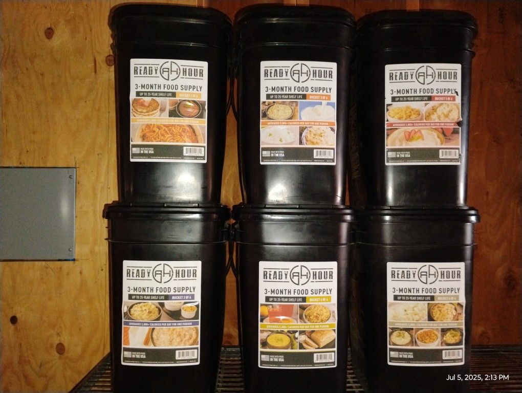 Ready Hour 3 Month Food Supply Buckets 1-6