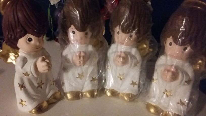 ANGELITOS DE YESO PARA BAUTIZO O COMUNION