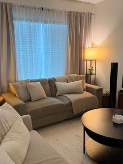 Dark Beige Loveseat