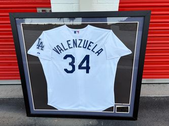 Signed Fernando Venezuela Framed Jersey