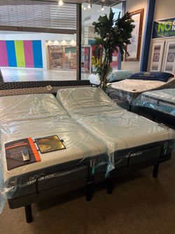 🔥Tempur adapt 2.0 medium hybrid split king mattress set $1399