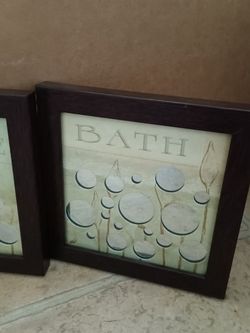 Bath decorative wall plaques