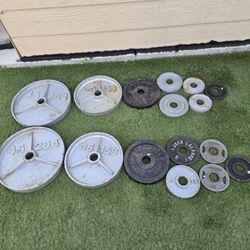 Olympic Plates 245lbs With Olympic Bar