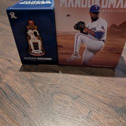 Kumar Rocker Texas rangers bobblehead star wars and Frisco roughrider's rocker