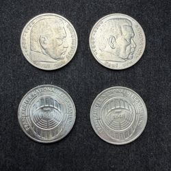 4 silver Germany coins