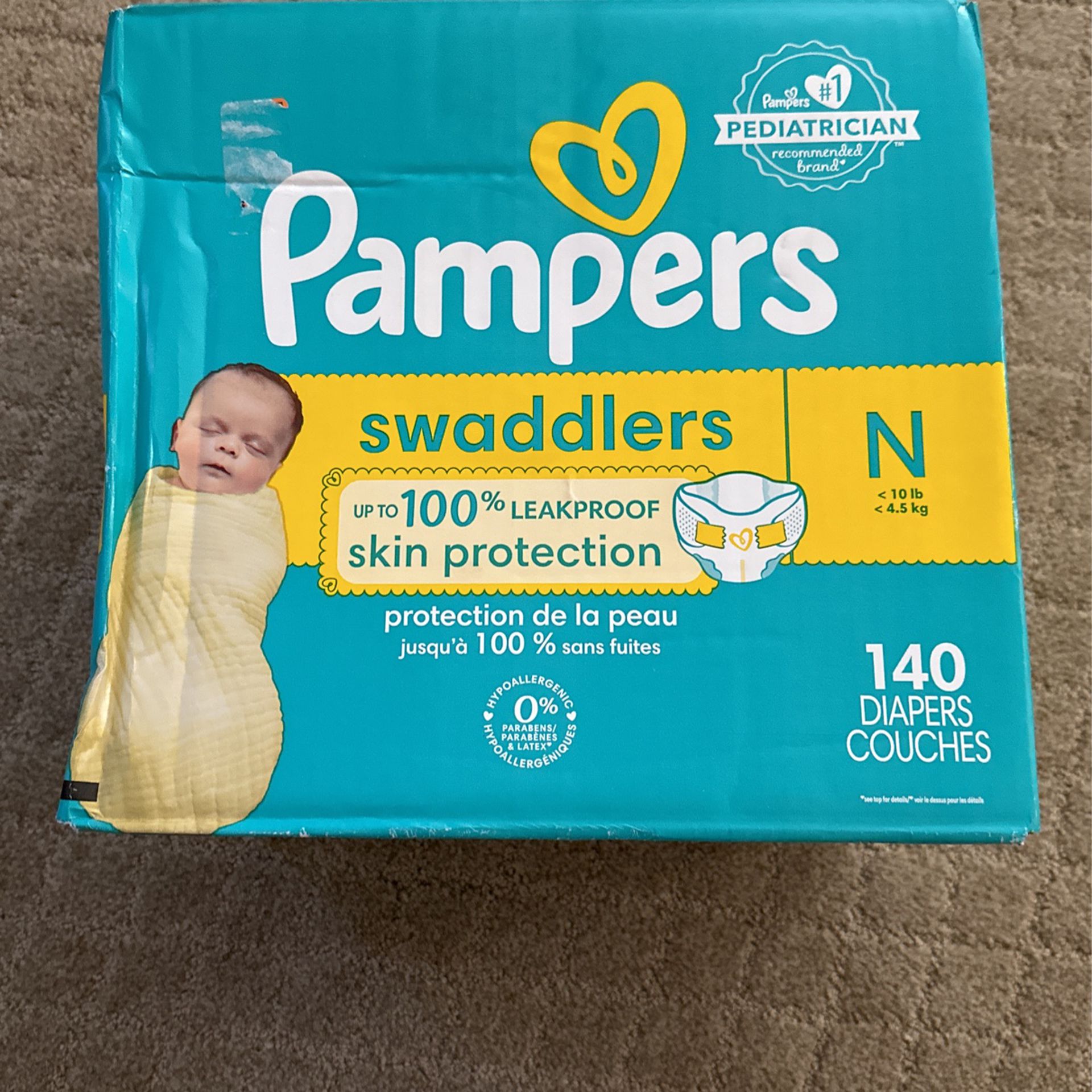 Pampers Swaddlers (size Newborn)