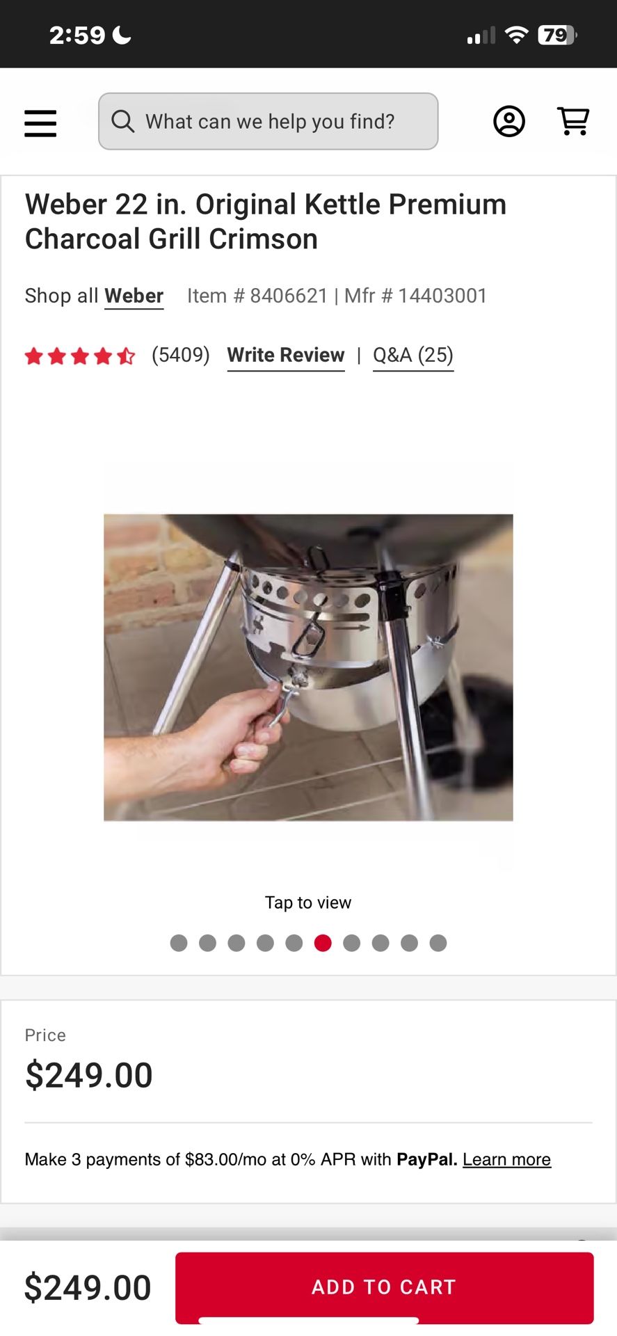 Weber Original Kettle Premium red