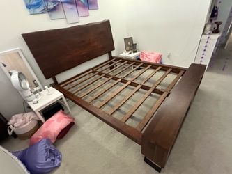 Bed frame, Cal King, solid wood