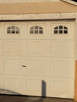 Pull up garage door with key