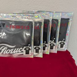 Black Fiorucci Fun Graphic T-shirt for men, featuring  printed letter logo made in Peru size L,M,S