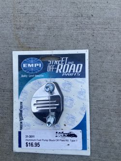 Fuel pump block off plate new