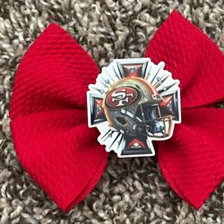 49ers Hair Bow