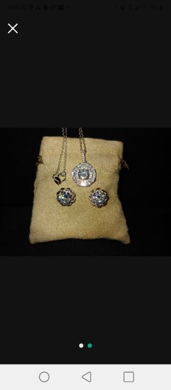 Sterling silver earrings and necklace set