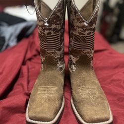 Ariat Boots For A Little Boy. 