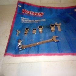 Westward 8pc Flex Ratcheting Wrenchs