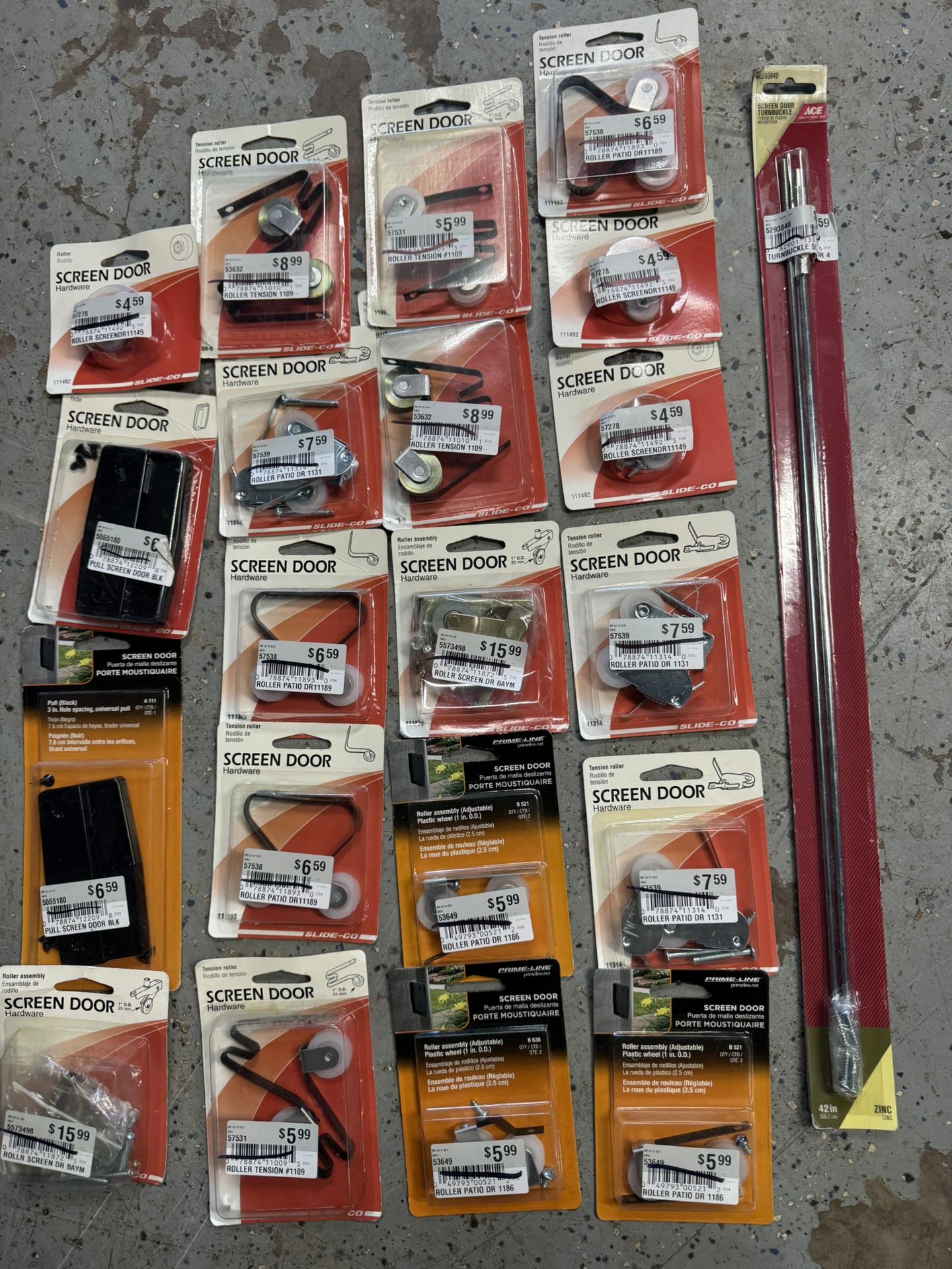 Screen Door Hardware Lot Unopened. $10 For The Lot. Must Pickup