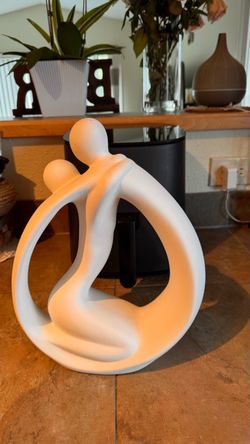 White Abstract Human Figure Sculpture